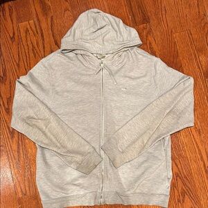 Lacoste Light Gray Zip-Up Men's Sweater